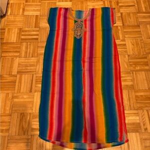 5/15$ Colorful Striped Kaftan Dress​
